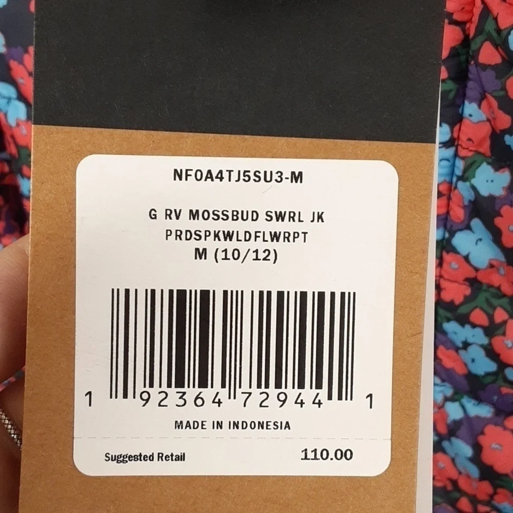 The North Face Kids Reversible Navy Mossbud Swirl Floral Print Jacket